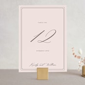 "set in stone" - Table Numbers in Dusty Rose by Mansi Verma - Front