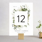 "Enchanted Greenery" - Table Numbers in Frost by Susan Moyal - Front