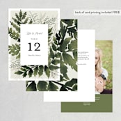 "Love springs eternal" - Table Numbers in Fern by Chris Griffith - Back of Card Options