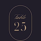 "Monogram a la Mode" - Table Numbers in Midnight by Hooray Creative - Detail