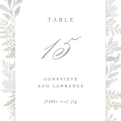 "Dear Greenery" - Table Numbers in Eucalyptos by Hooray Creative - Detail