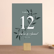 "Serafina" - Table Numbers in Sage by Melanie Kosuge - Front