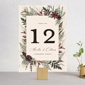 "Woodland Garden" - Table Numbers in Mahogany by Susan Moyal - Front
