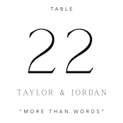 "Svelte" - Table Numbers in Ivory by Erin Hodges - Detail