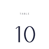 "Blueridge" - Table Numbers in Ocean by Leah Bisch - Detail