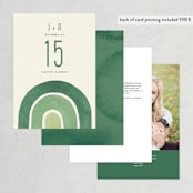 "Double Rainbow" - Table Numbers in Cactus by Pink House Press - Back of Card Options