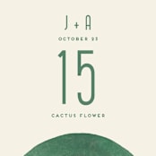 "Double Rainbow" - Table Numbers in Cactus by Pink House Press - Detail