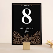 "Grand Natura" - Table Numbers in Noir by GeekInk Design - Front