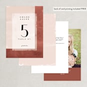 "Dust" - Table Numbers in Sienna by Carrie ONeal - Back of Card Options