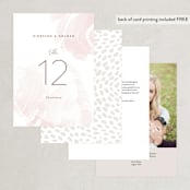 "dawning" - Table Numbers in Sunrise by Jennifer Wick - Back of Card Options