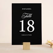 "our moment" - Table Numbers in Tuxedo by Jill Means - Front