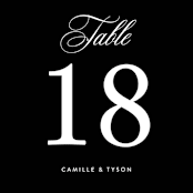 "our moment" - Table Numbers in Tuxedo by Jill Means - Detail