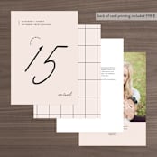 "Aesthetic" - Table Numbers in Blush by Liz Conley - Back of Card Options