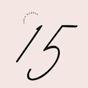 "Aesthetic" - Table Numbers in Blush by Liz Conley - Detail
