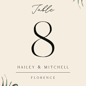 "Meander" - Table Numbers in Obsidian by Kaydi Bishop - Detail