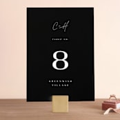 "Gotham" - Table Numbers in Ink by Ana Sharpe - Front