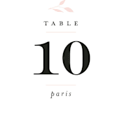 "Emblem" - Table Numbers in Petal by Kimberly FitzSimons - Detail