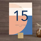 "Color Arch" - Table Numbers in Aquatic by Baumbirdy - Front