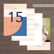 "Color Arch" - Table Numbers in Aquatic by Baumbirdy - Back of Card Options