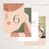 "Abstract" - Table Numbers in Desert by Kelly Schmidt - Back of Card Options