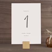 "stylist script" - Table Numbers in Ivory by Cass Loh - Front