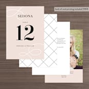 "AND" - Table Numbers in Sunkissed by Jill Means - Back of Card Options