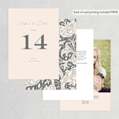 "EverAfter" - Table Numbers in Petal by Rochelle Renee - Back of Card Options