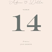 "EverAfter" - Table Numbers in Petal by Rochelle Renee - Detail