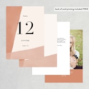"Magazine Serif" - Table Numbers in Sand Dunes by Elly - Back of Card Options