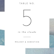 "sky poetry" - Table Numbers in Daylight by Sumak Studio - Detail