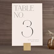 "Landscape" - Table Numbers in Champagne by Kelly Schmidt - Front