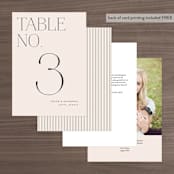 "Landscape" - Table Numbers in Champagne by Kelly Schmidt - Back of Card Options