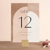 "Arches" - Table Numbers in Terracotta by Kelly Schmidt - Front