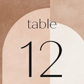 "Arches" - Table Numbers in Terracotta by Kelly Schmidt - Detail
