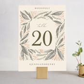 "Unity" - Table Numbers in Burnt Sienna by Jen Owens - Front