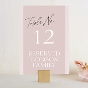 "Marry You" - Table Numbers in Blush by Design Lotus - Front