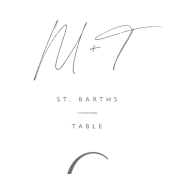 "Ethereal Names" - Table Numbers in Plum by Carolyn MacLaren - Detail