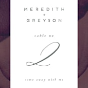 "Petalis" - Table Numbers in Velvet by Christie Garcia - Detail