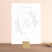 "Essential" - Table Numbers in Mist by Design Lotus - Front
