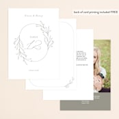 "Essential" - Table Numbers in Mist by Design Lotus - Back of Card Options
