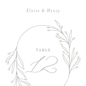 "Essential" - Table Numbers in Mist by Design Lotus - Detail