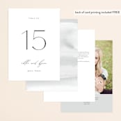 "chloe " - Table Numbers in Silk by Kelly Schmidt - Back of Card Options