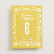 "Pretty Picado" - Table Numbers in Sunshine by Jessie Steury - Front