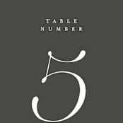 "And here we are" - Table Numbers in Marble by Lea Delaveris - Detail