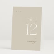 "oval" - Table Numbers in Natural by Leah Bisch - Folded