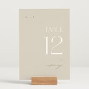 "oval" - Table Numbers in Natural by Leah Bisch - Displayed (stand not included)