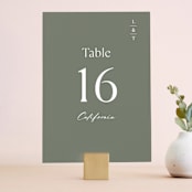"Modern Bookmark" - Table Numbers in Cactus by Jill Means - Front