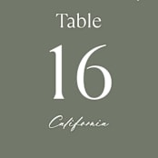"Modern Bookmark" - Table Numbers in Cactus by Jill Means - Detail
