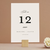 "Surround" - Table Numbers in Ivory by Brianne Larsen - Front
