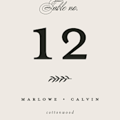 "Surround" - Table Numbers in Ivory by Brianne Larsen - Detail